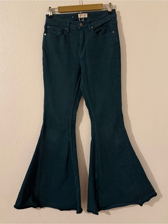 Shyanne Denim - Shyanne Womens Boho Country Flare Western Bell Bottom Teal Jeans Size 29/34